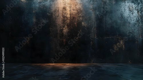 Dark Grunge Wall with Light Background Illustration