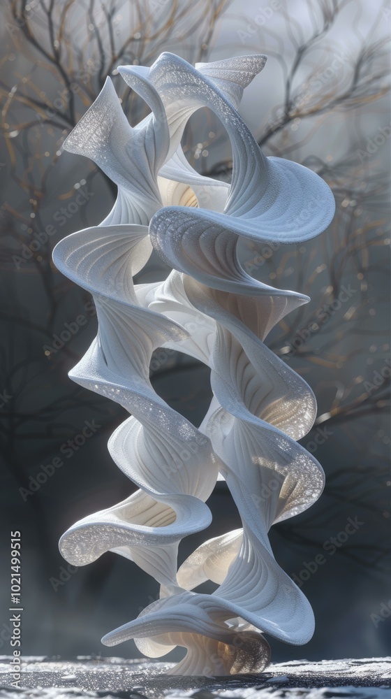 Obraz premium Abstract Sculptures in White