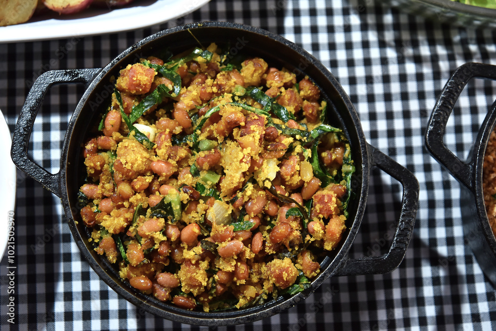 farofa with beans brazilian food tropeiro beans farofa with beans brazilian food tropeiro beans