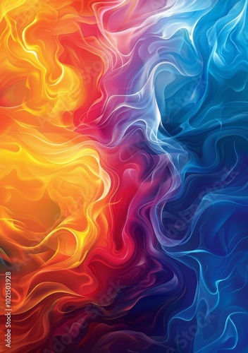 Abstract Colorful Flowing Design