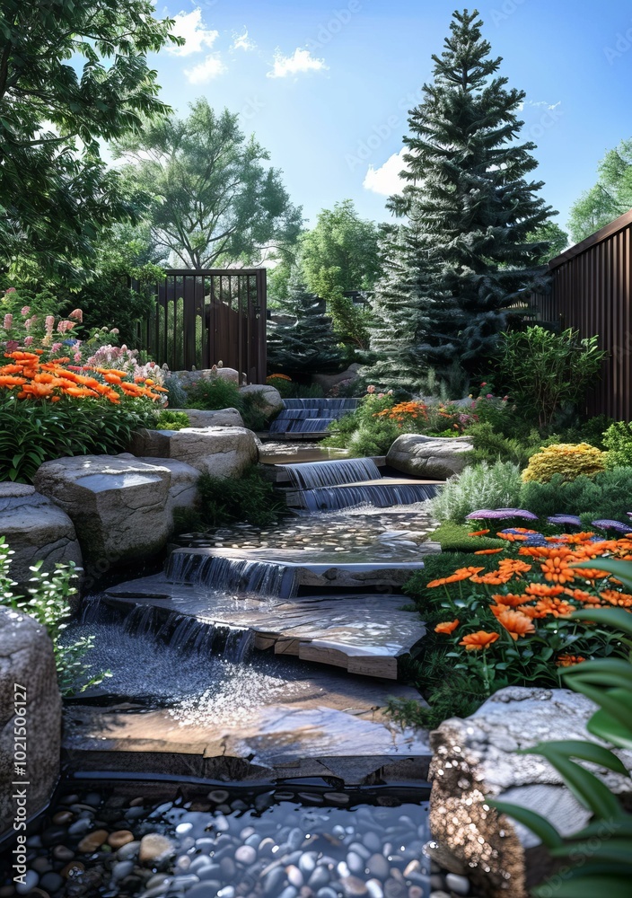 Beautiful Garden Waterfall Landscape Design Beautiful Garden Waterfall Landscape Design