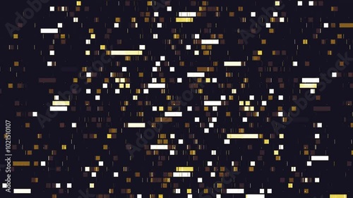Golden geometric particle abstract technology background