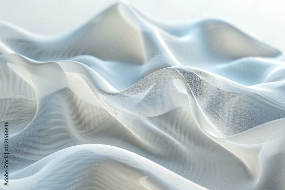 Obraz premium White fabric with wavy folds