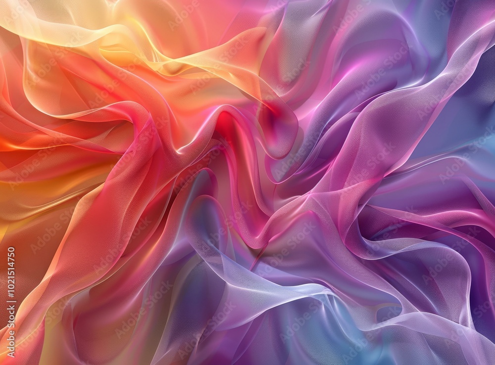 Obraz premium Abstract Colorful Flowing Fabric Design