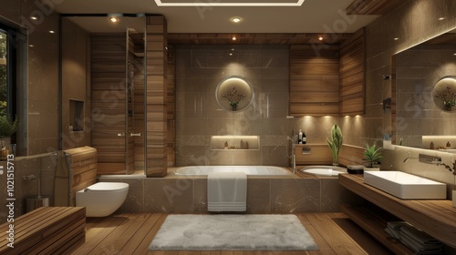 Luxury Modern Wooden Bathroom Design