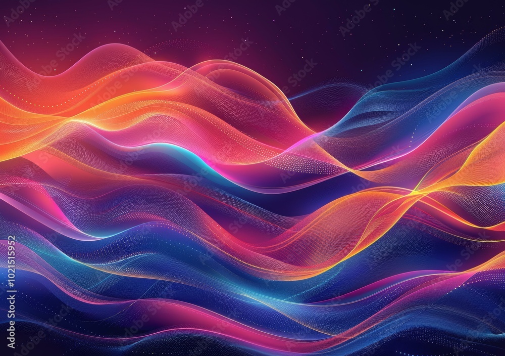 Fototapeta premium Abstract Colorful Wave Patterns Design