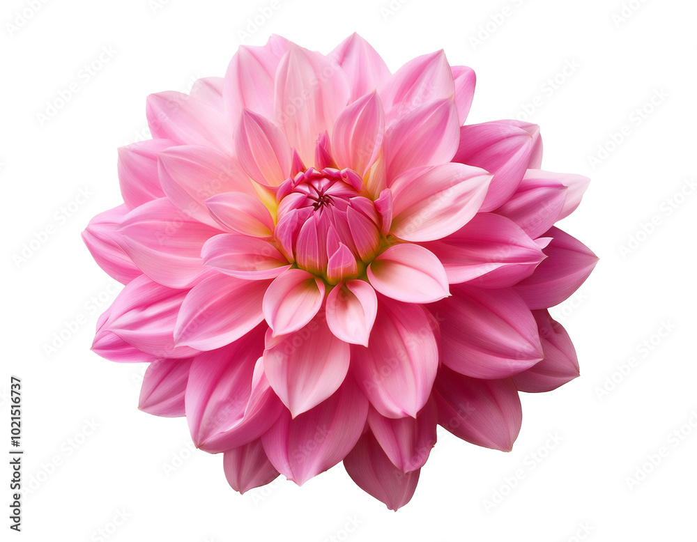 Fototapeta premium pink dahlia isolated on white background, cutout