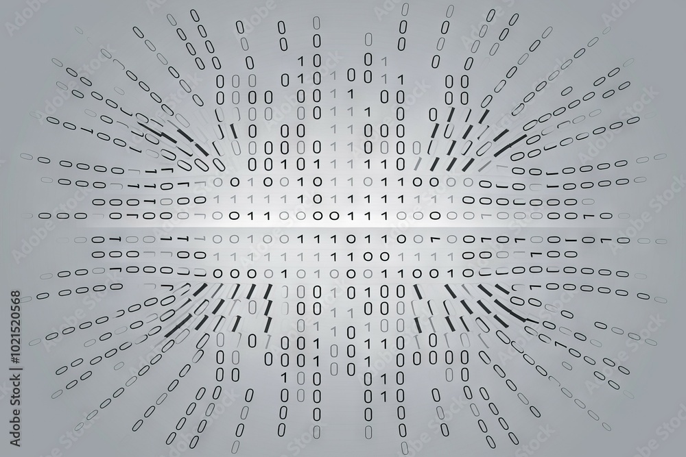 Binary code burst. Abstract digital background with binary code ...