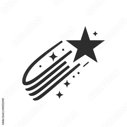 StarAbstract silhouette of shooting star