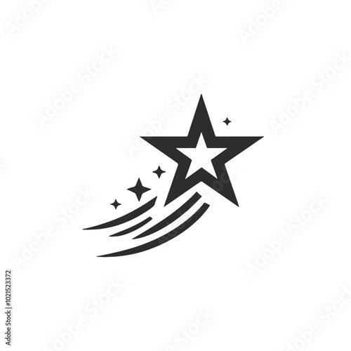 StarAbstract silhouette of shooting star