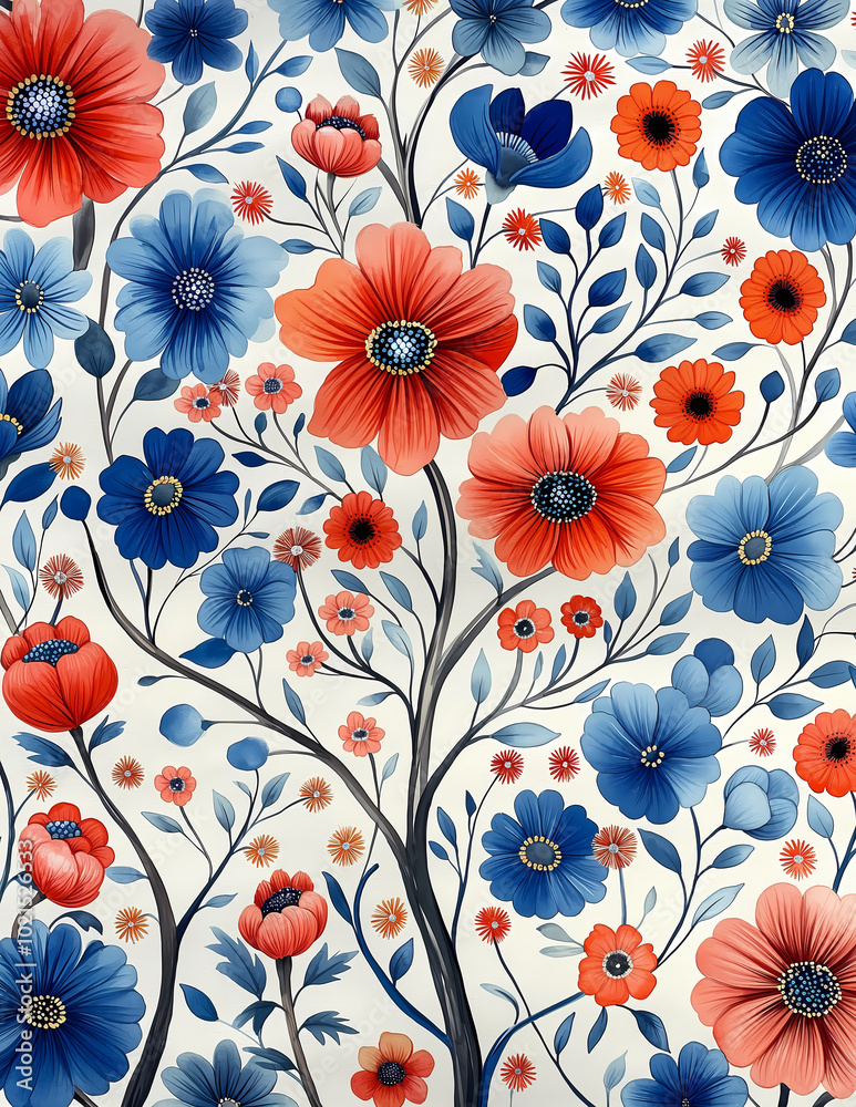 seamless pattern with flowers seamless pattern with flowers