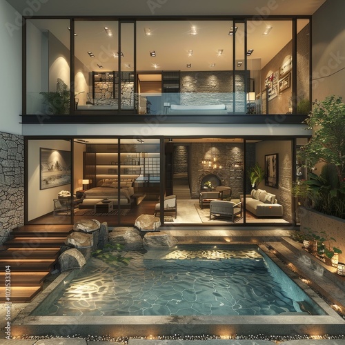 Modern Japanese Style Courtyard House Design