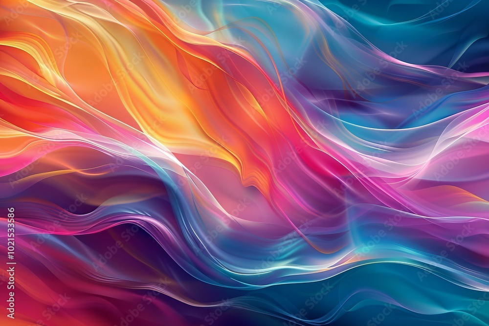 Obraz premium Abstract Colorful Flowing Lines