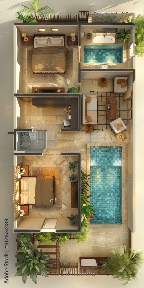 Tropical Villa Floor Plan Design Tropical Villa Floor Plan Design