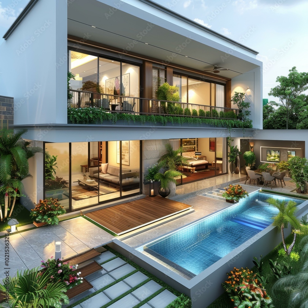 Modern Villa with Swimming Pool and Patio Modern Villa with Swimming Pool and Patio