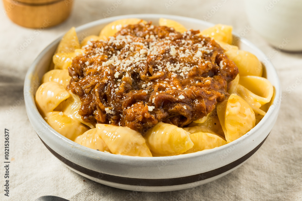 Homemade BBQ Pulled Pork Macaroni and Cheese Homemade BBQ Pulled Pork Macaroni and Cheese