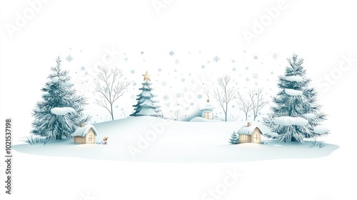 Serene Winter Scene with Christmas Decor