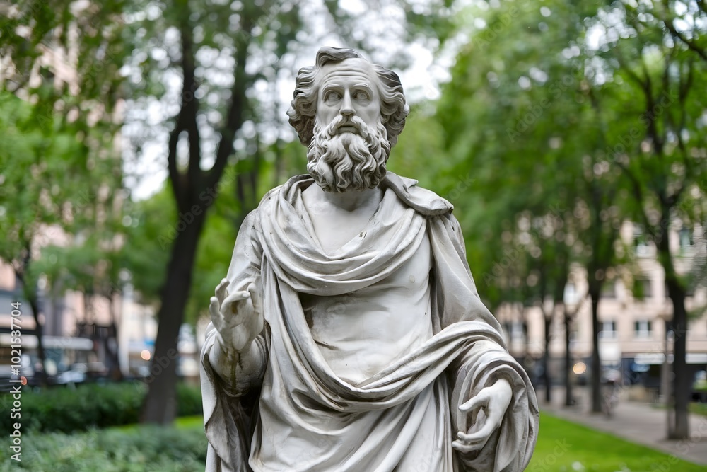 A Vertical Shot of a Statue of Pythagoras
A Vertical Shot of a Statue of Pythagoras