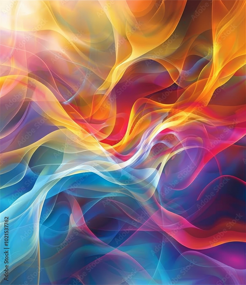 custom made wallpaper toronto digitalAbstract Colorful Flowing Lines Art Design