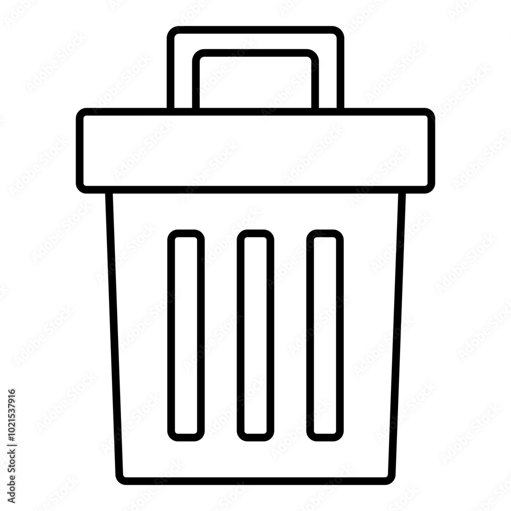 Garbage Vector Line Icon Design Garbage Vector Line Icon Design