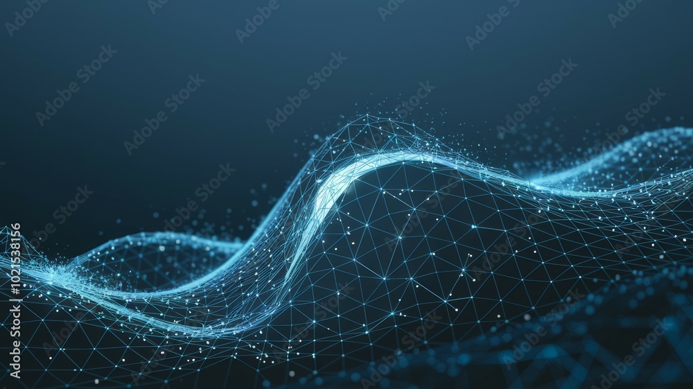 Digital wave. Abstract digital wave, resembling a network or mesh, depicting connectivity and data flow. Digital wave. Abstract digital wave, resembling a network or mesh, depicting connectivity and data flow.