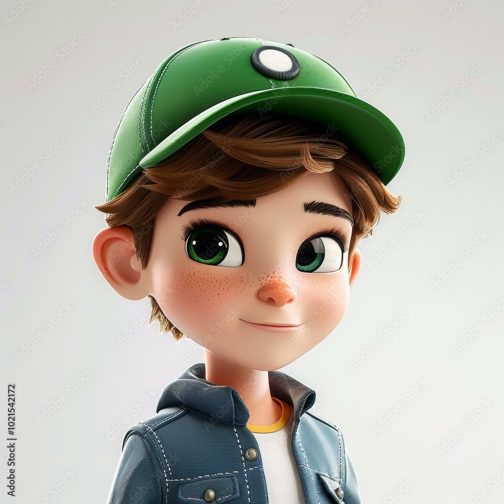 Portrait of a Young Boy with Freckles and Green Eyes Portrait of a Young Boy with Freckles and Green Eyes