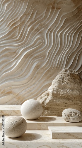 Abstract Natural Stone Art Display