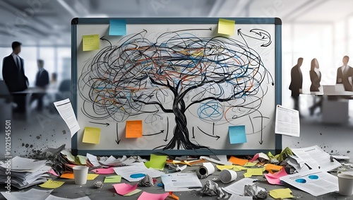 chaotic decision tree, poor complex messy management or structure, and convoluted business process