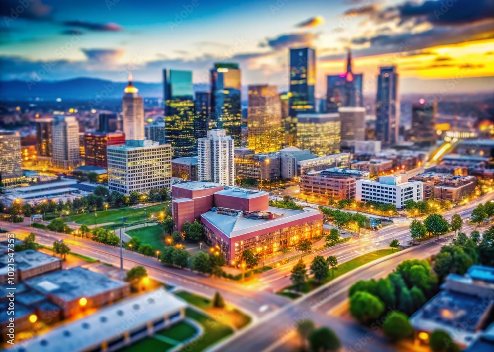 Fototapeta premium Stunning Aerial View of Denver Technological Center Showcasing Modern Architecture and Vibrant City Life in Colorado