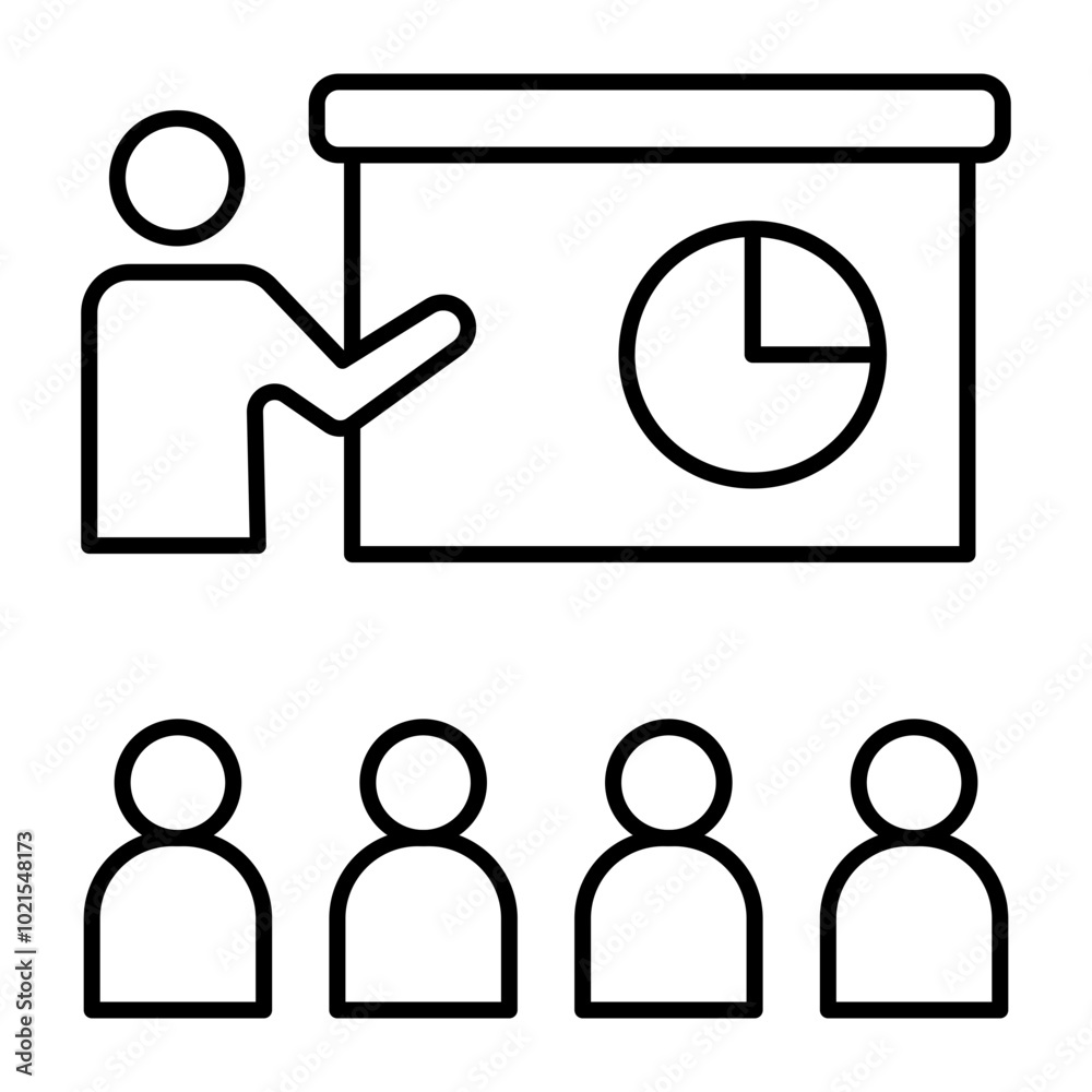 Coaching Vector Line Icon Design Coaching Vector Line Icon Design