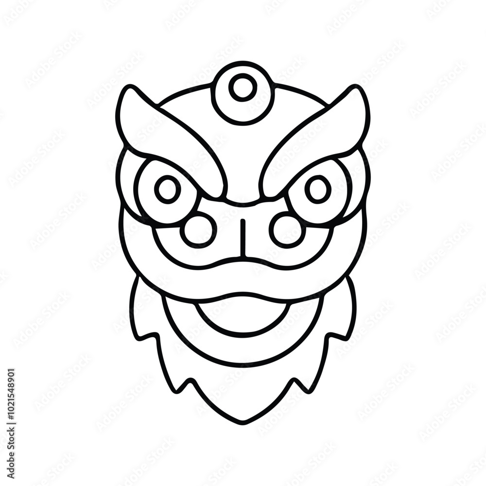 Lion Dance Illustration Icon. Chinese New Year Vector Ornament. Isolated user interface element. for apps and web. Editable stroke. Lion Dance Illustration Icon. Chinese New Year Vector Ornament. Isolated user interface element. for apps and web. Editable stroke.