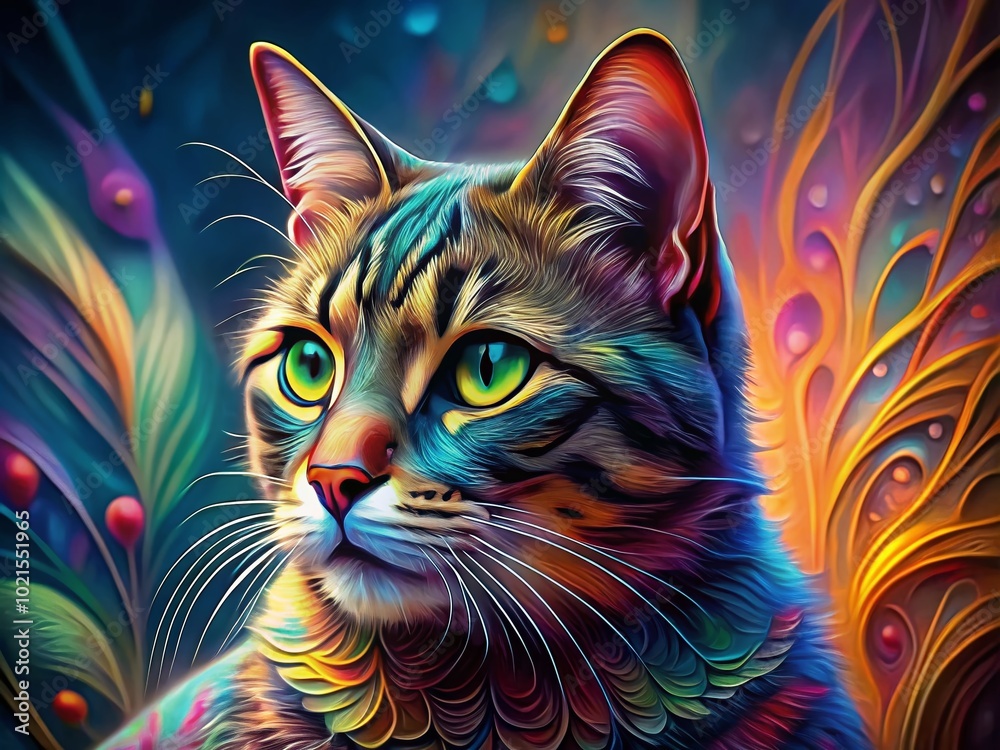 Stunning Cat Digital Art - Vibrant Colors and Unique Designs for Cat Lovers and Art Enthusiasts to Adore Stunning Cat Digital Art - Vibrant Colors and Unique Designs for Cat Lovers and Art Enthusiasts to Adore