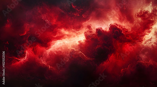 Red and Orange Abstract Cloud Background