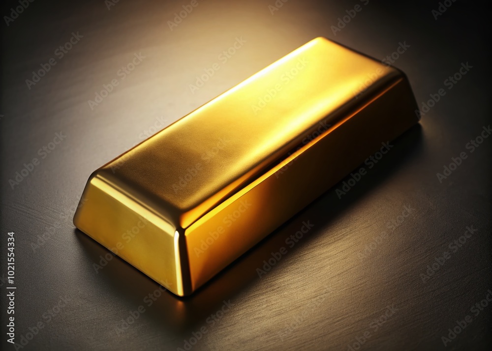 Stunning Close-Up of Shiny 32K Gold Bar on Dark Background Highlighting Luxury and Wealth Concepts Stunning Close-Up of Shiny 32K Gold Bar on Dark Background Highlighting Luxury and Wealth Concepts