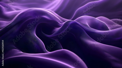 Abstract 3D Purple Wavy Background