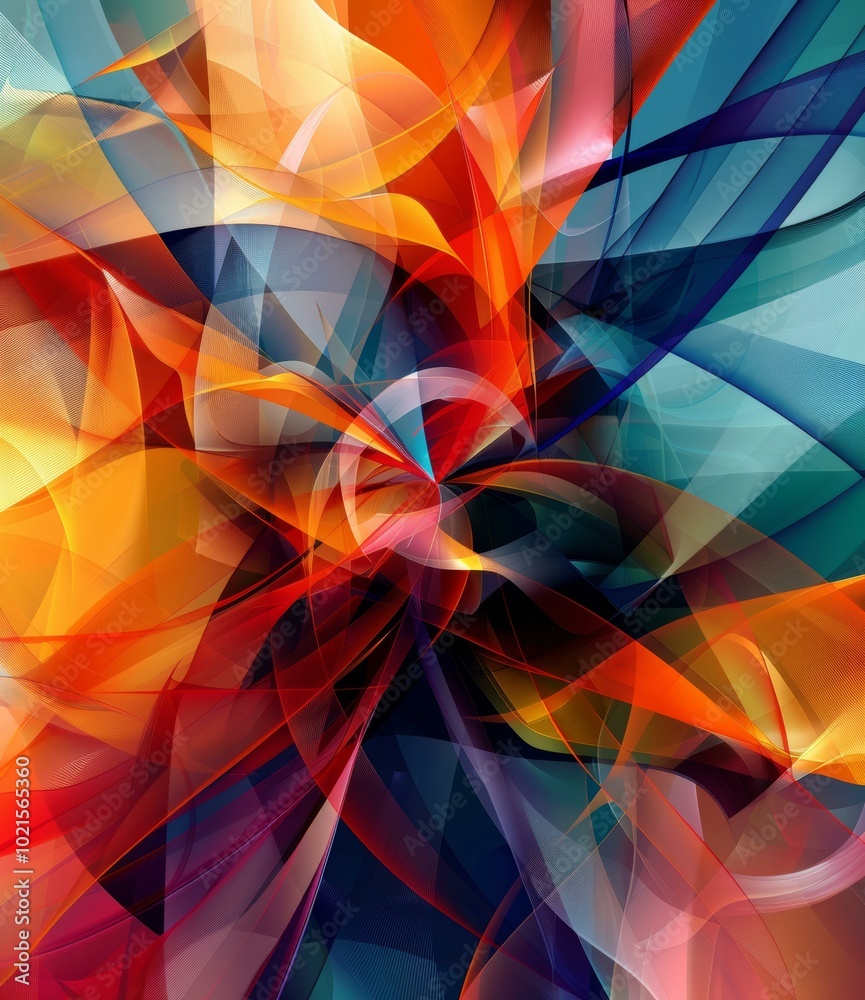 Abstract Colorful Geometric Design Abstract Colorful Geometric Design