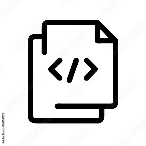 Code Compilation icon for software building in programming development with copy space
