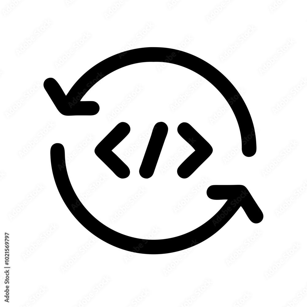 Code rollback icon symbolizing version control and changes in software development
Code rollback icon symbolizing version control and changes in software development