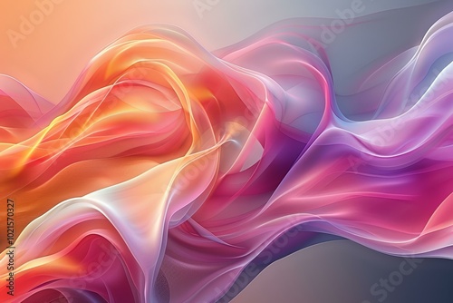 Abstract Colorful Flowing Fabric Design