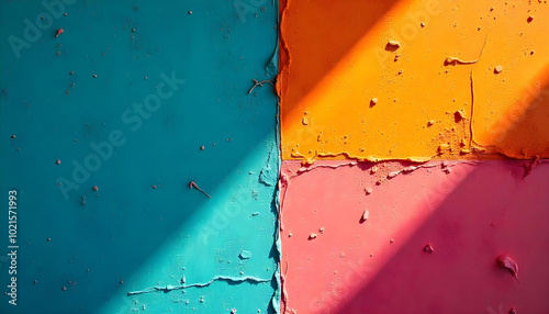 A color block painting with two or three complementary colors, 8k photo