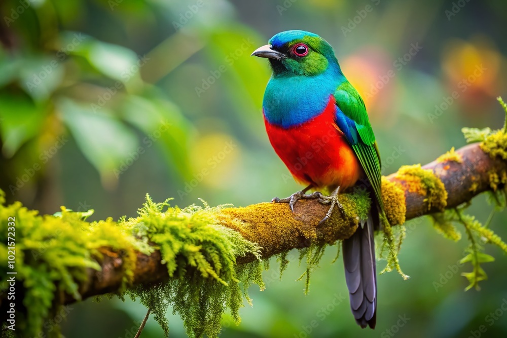 Stunning Phenox Bird in Vibrant Colors Perched on Branch in Lush Green Environment Capturing Nature's Beauty and Grace Stunning Phenox Bird in Vibrant Colors Perched on Branch in Lush Green Environment Capturing Nature's Beauty and Grace