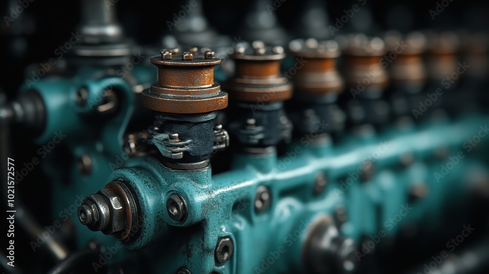 A focused image captures the detailed parts of machinery within a workshop setting, emphasizing the industrial mechanics and technological intricacies involved. A focused image captures the detailed parts of machinery within a workshop setting, emphasizing the industrial mechanics and technological intricacies involved.