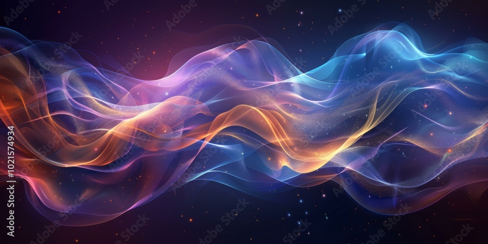 Obraz premium Abstract Colorful Flowing Lines