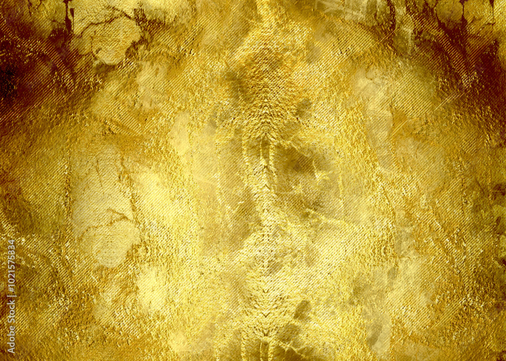 Golden Abstract decorative paper texture background for artwork - Illustration