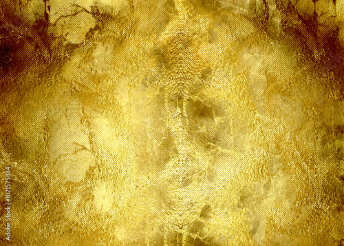 Obraz na płótnie Golden Abstract decorative paper texture background for artwork - Illustration w salonie