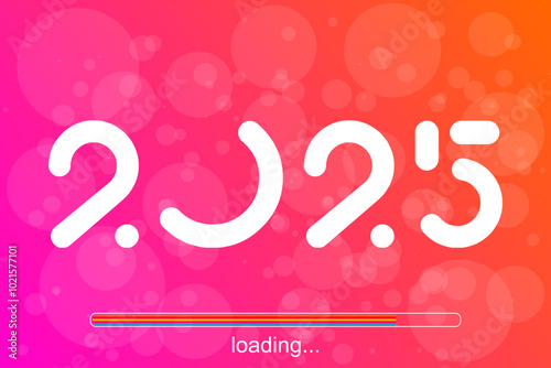 Happy new year - best wishes 2025 with colorful truncated number. Perfect vector for poster, banner, greeting and new year 2025 celebration.