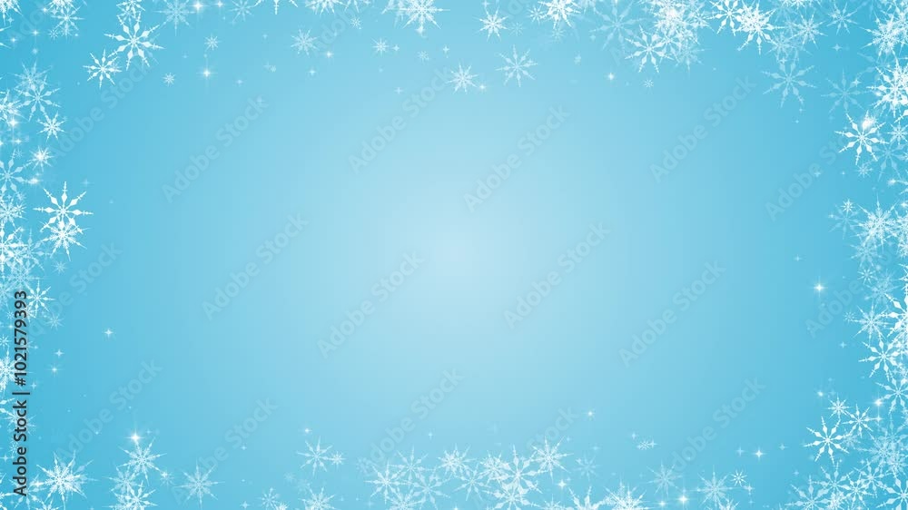 snow flakes frame on blue sky background animation ,white snow flakes flying ,happy new year and merry Christmas holiday motion design element ,winter snowy sky snow flakes frame on blue sky background animation ,white snow flakes flying ,happy new year and merry Christmas holiday motion design element ,winter snowy sky