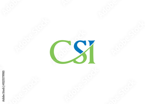 CSI logo design vector icon template with white background