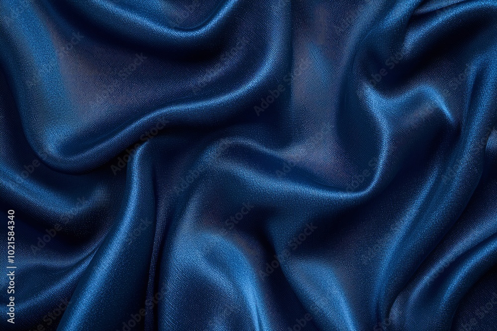 Abstract Wrinkled Blue Satin Fabric Texture Abstract Wrinkled Blue Satin Fabric Texture
