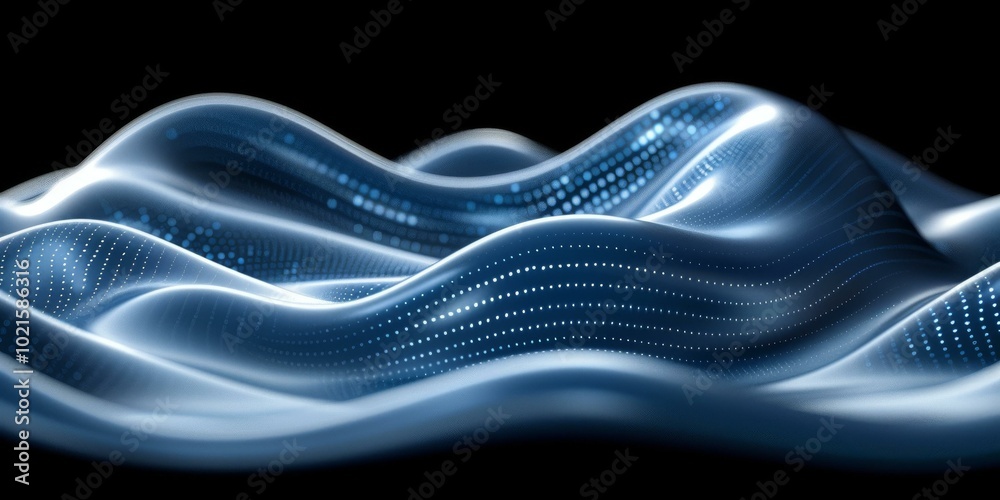 Blue Wavy Futuristic Landscape Blue Wavy Futuristic Landscape
